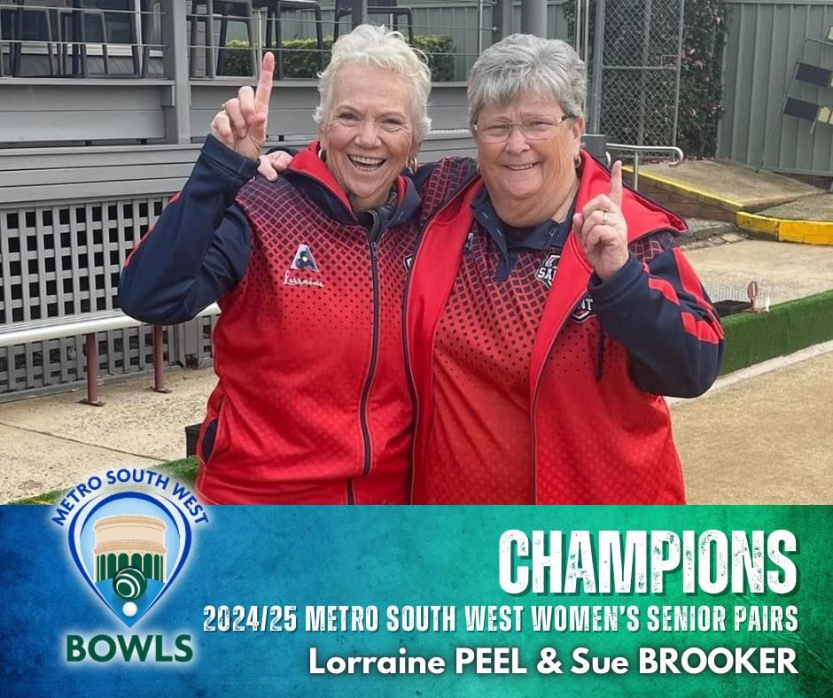 Sue Brooker & Lorraine Peel Women's Senior Pairs Champions